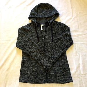 Green Tea Zip Up Long Sleeve Fleece Hoodie